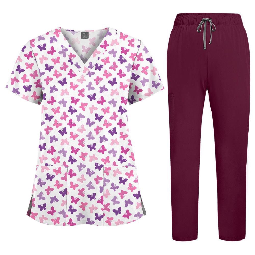 floral scrubs